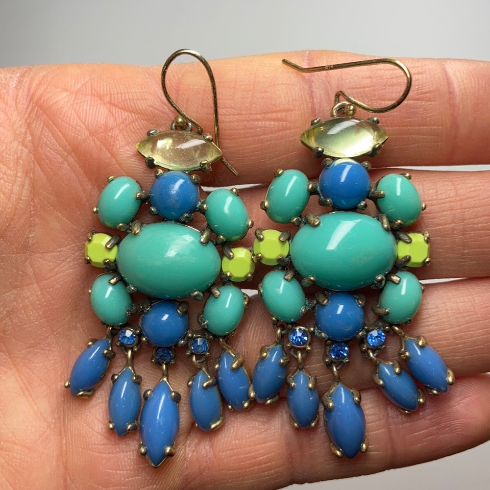 Stella & Dot Green/Blue Earrings